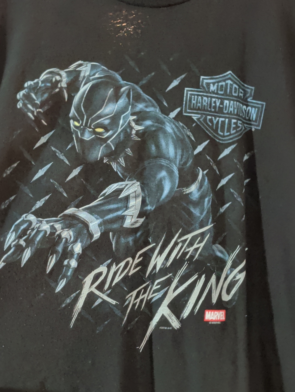 Harley-Davidson Black Panther Graphic Tee - Black and Blue